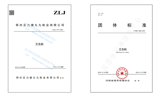 足力健连发艾灸鞋双标准：34项标准矩阵引领银发产业规范发展
